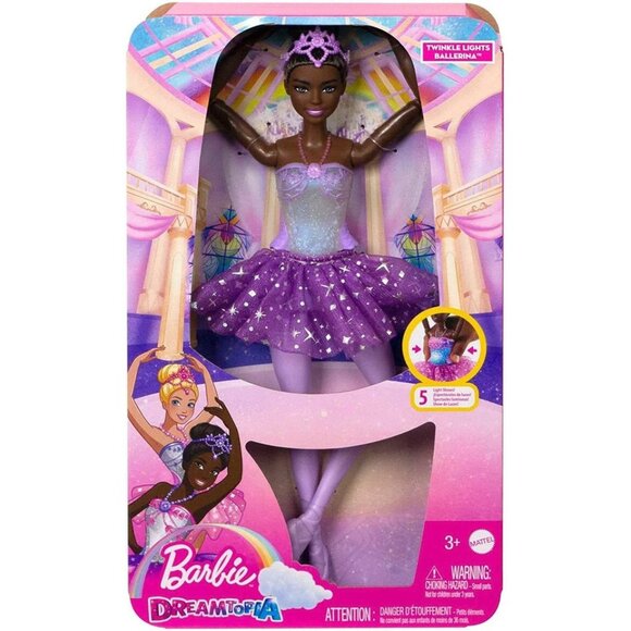 Barbie Dreamtopia Doll, Twinkle Lights Posable Ballerina with 5 Light-Up Shows - Picture 1 of 1
